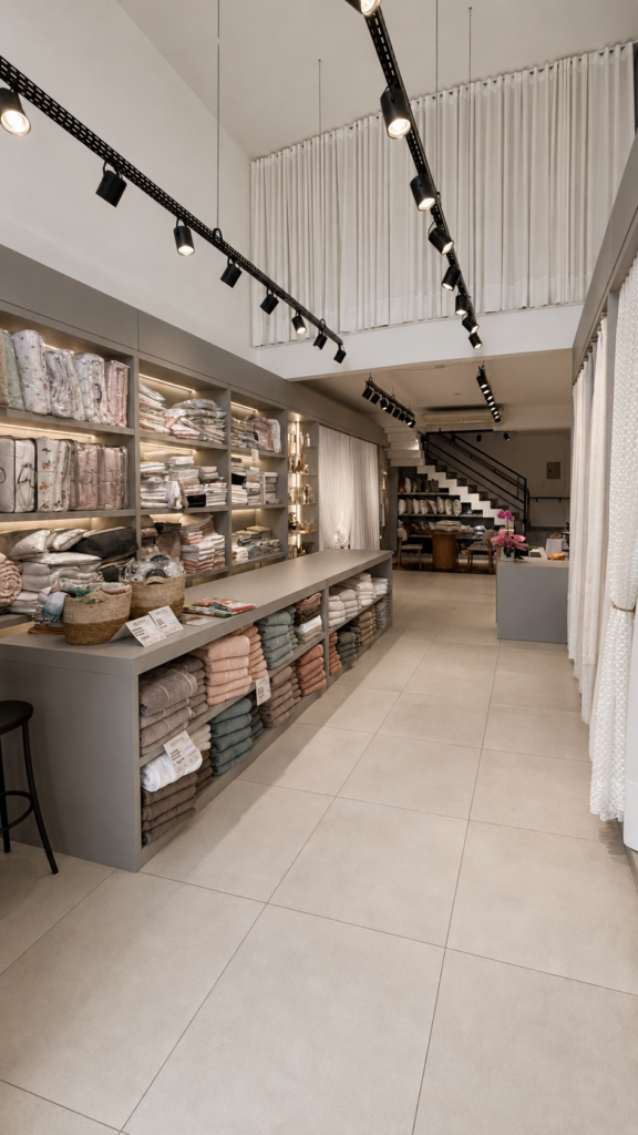 Showroom da Rioma Decor na Trindade, em Florianópolis